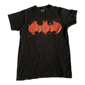 DC Comics Black & Red Batman Logo T-Shirt- Small